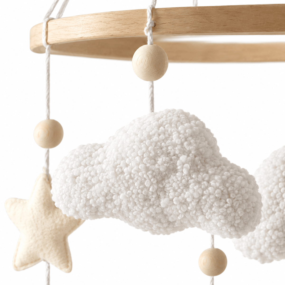 Baby Mobile with Clouds and Sheep for Nursery – Calm Visual Focus