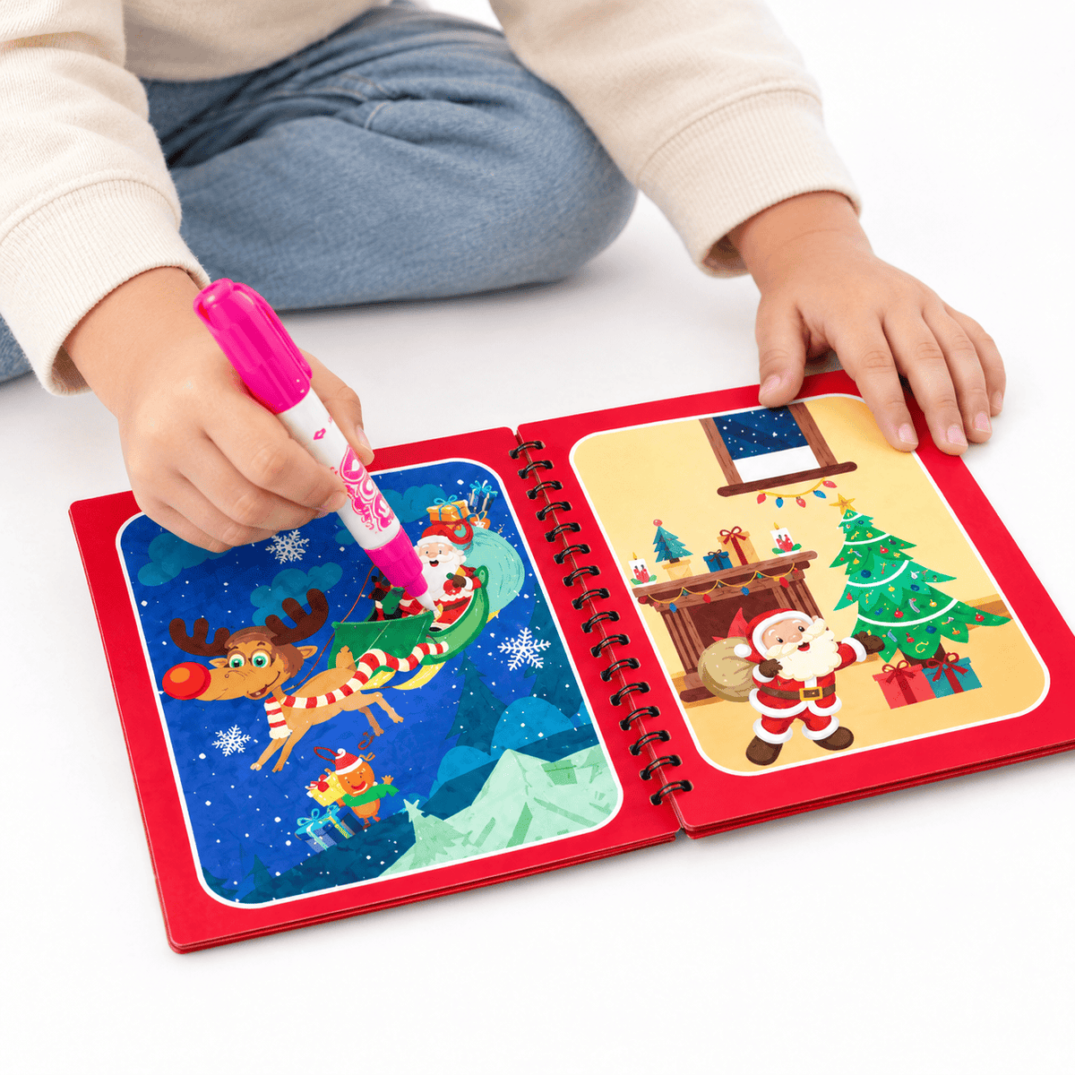 Christmas Magic Water Painting Book for Kids – Mess-Free Activity