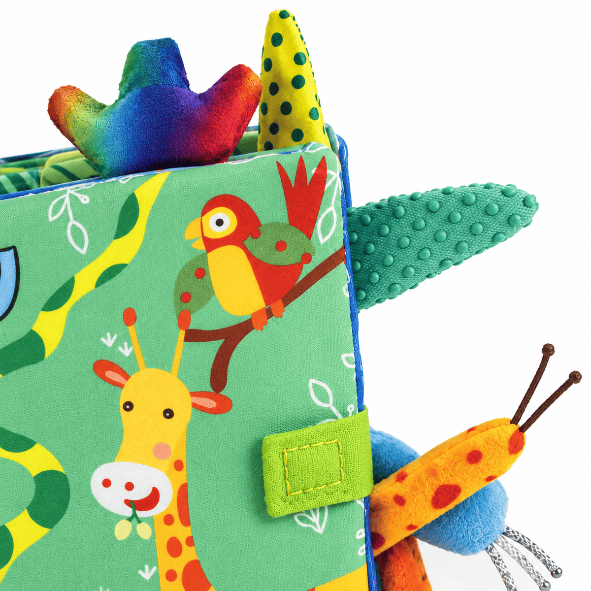 Jungle Sensory Cloth Book for Babies | Soft Fabric Activity Toy