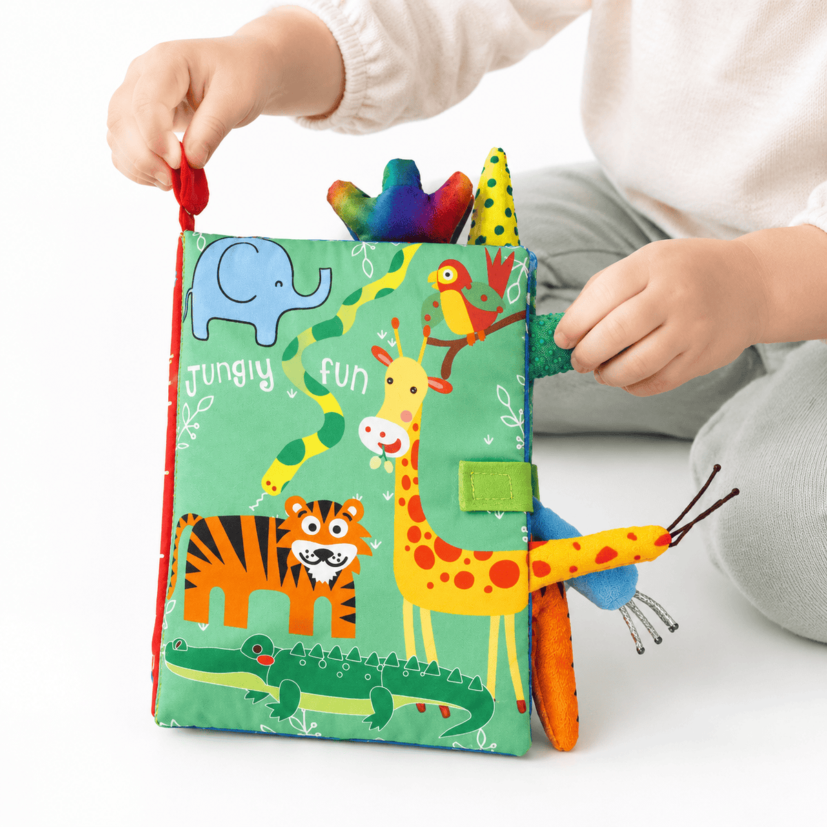 Jungle Sensory Cloth Book for Babies | Soft Fabric Activity Toy
