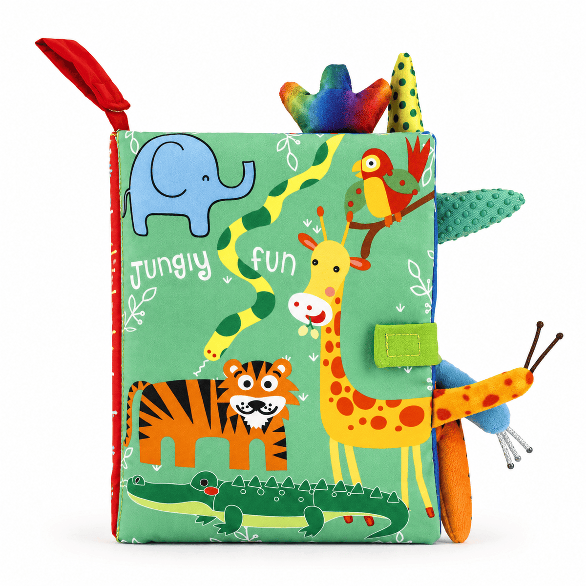 Jungle Sensory Cloth Book for Babies | Soft Fabric Activity Toy