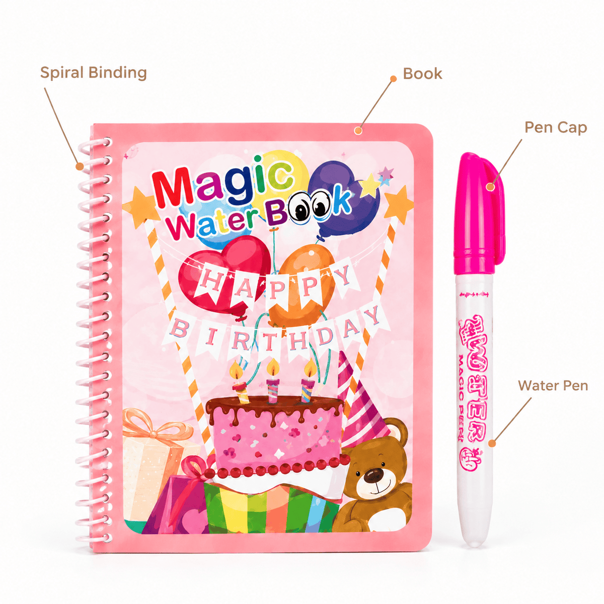 Magic Water Coloring Book Birthday for Kids | Mess-Free Activity