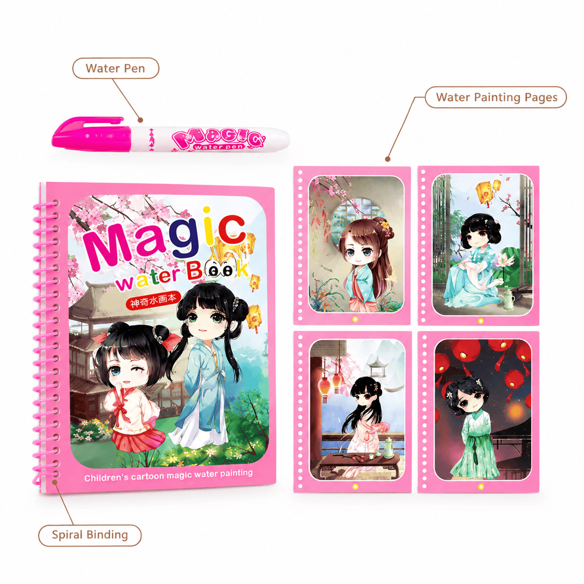 Magic Water Coloring Book – Mess-Free Painting for Kids