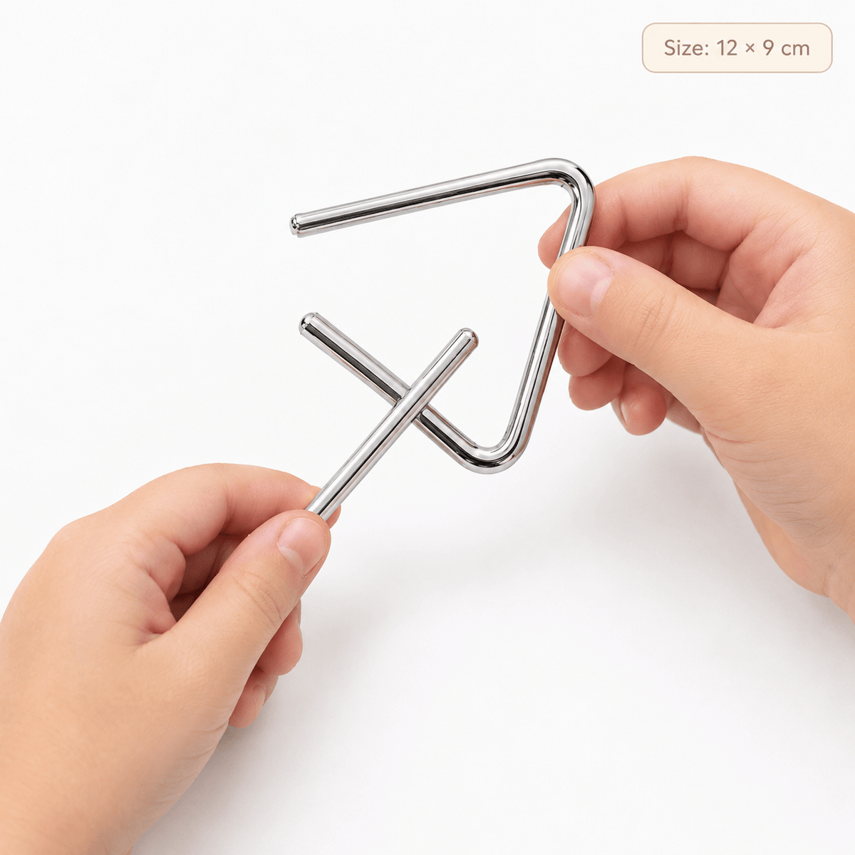Metal Triangle Instrument with Striker for Kids Musical Learning
