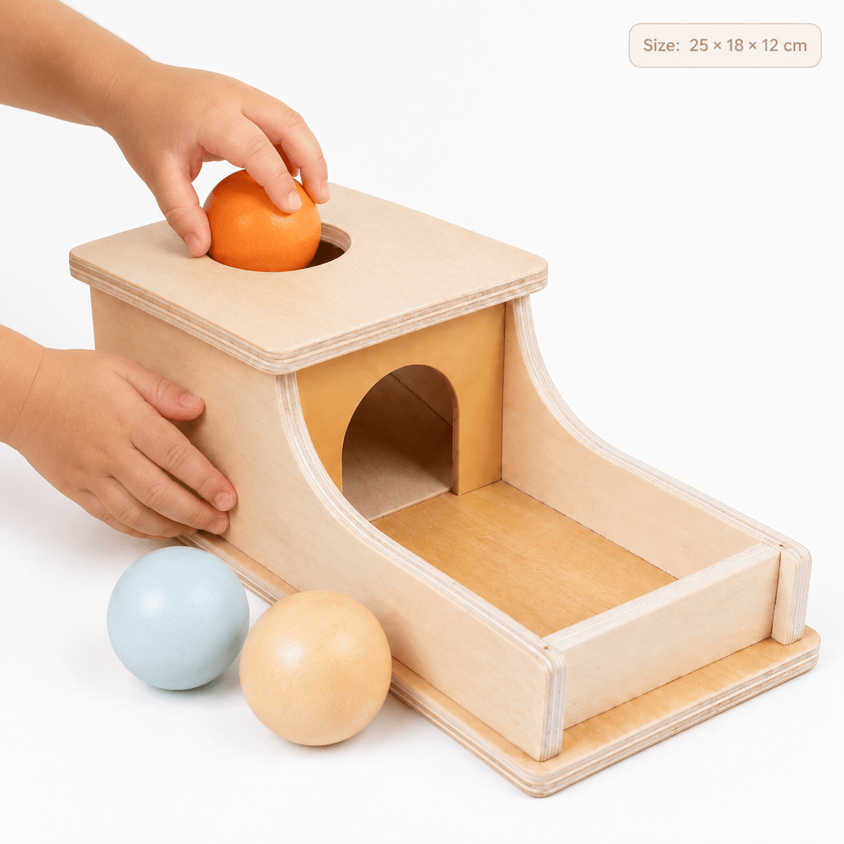 Montessori Ball Drop Toy with Ramp for Toddlers – Fine Motor Skills