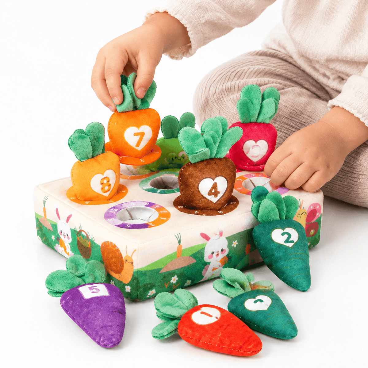 Montessori Carrot Sorting Toy for Toddlers - Fine Motor Skills