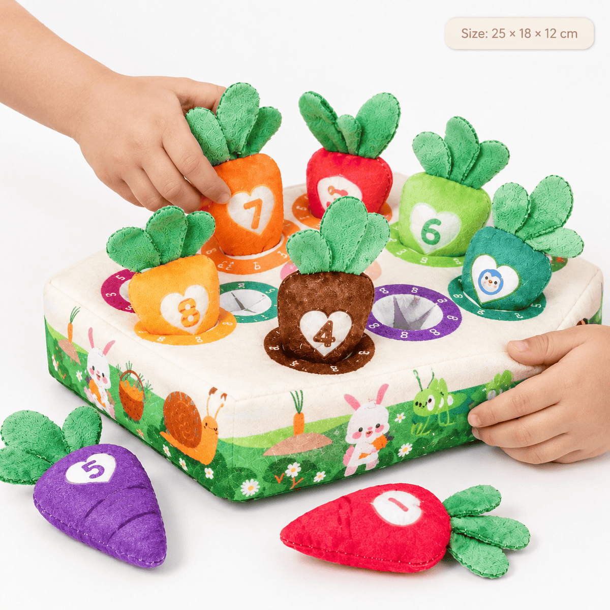 Montessori Carrot Sorting Toy for Toddlers - Fine Motor Skills