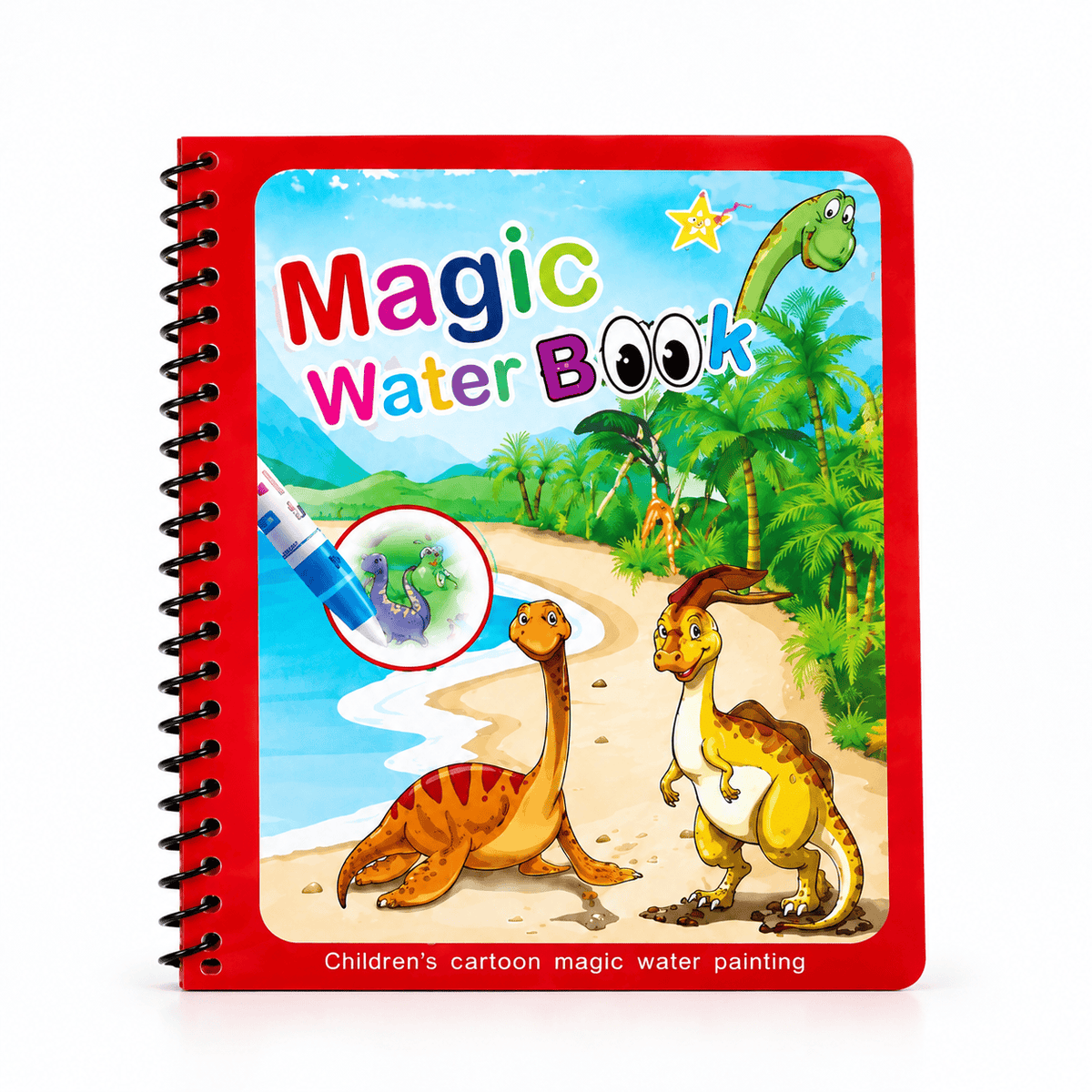 Montessori Dinosaur Water Coloring Book for Mess-Free Creative Play