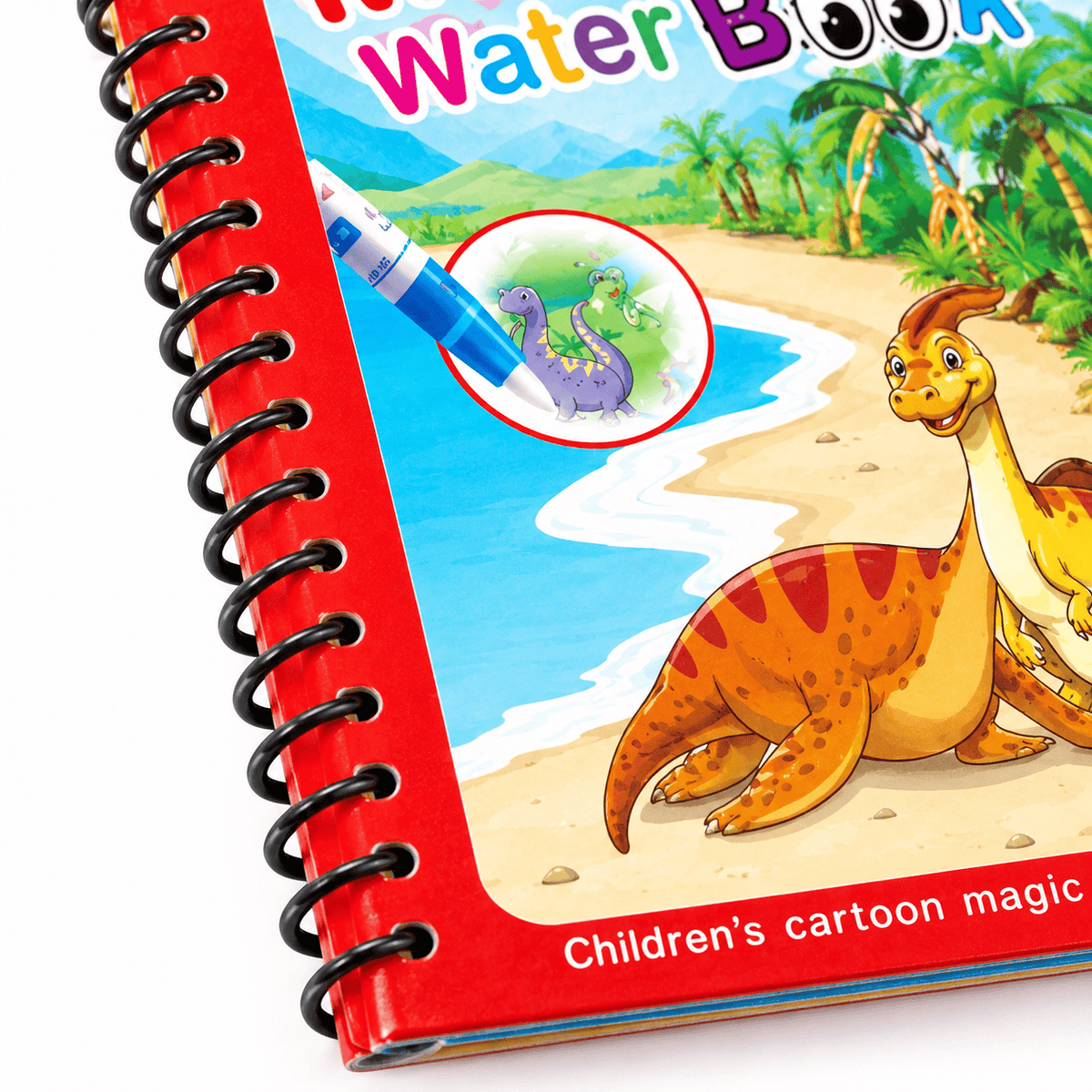 Montessori Dinosaur Water Coloring Book for Mess-Free Creative Play