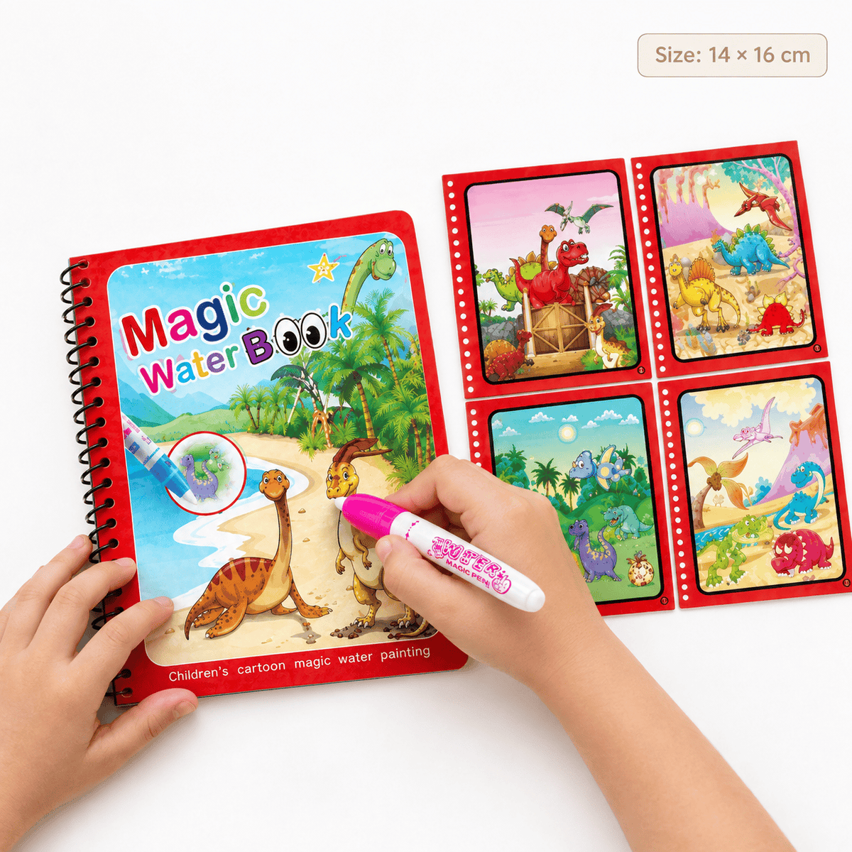 Montessori Dinosaur Water Coloring Book for Mess-Free Creative Play