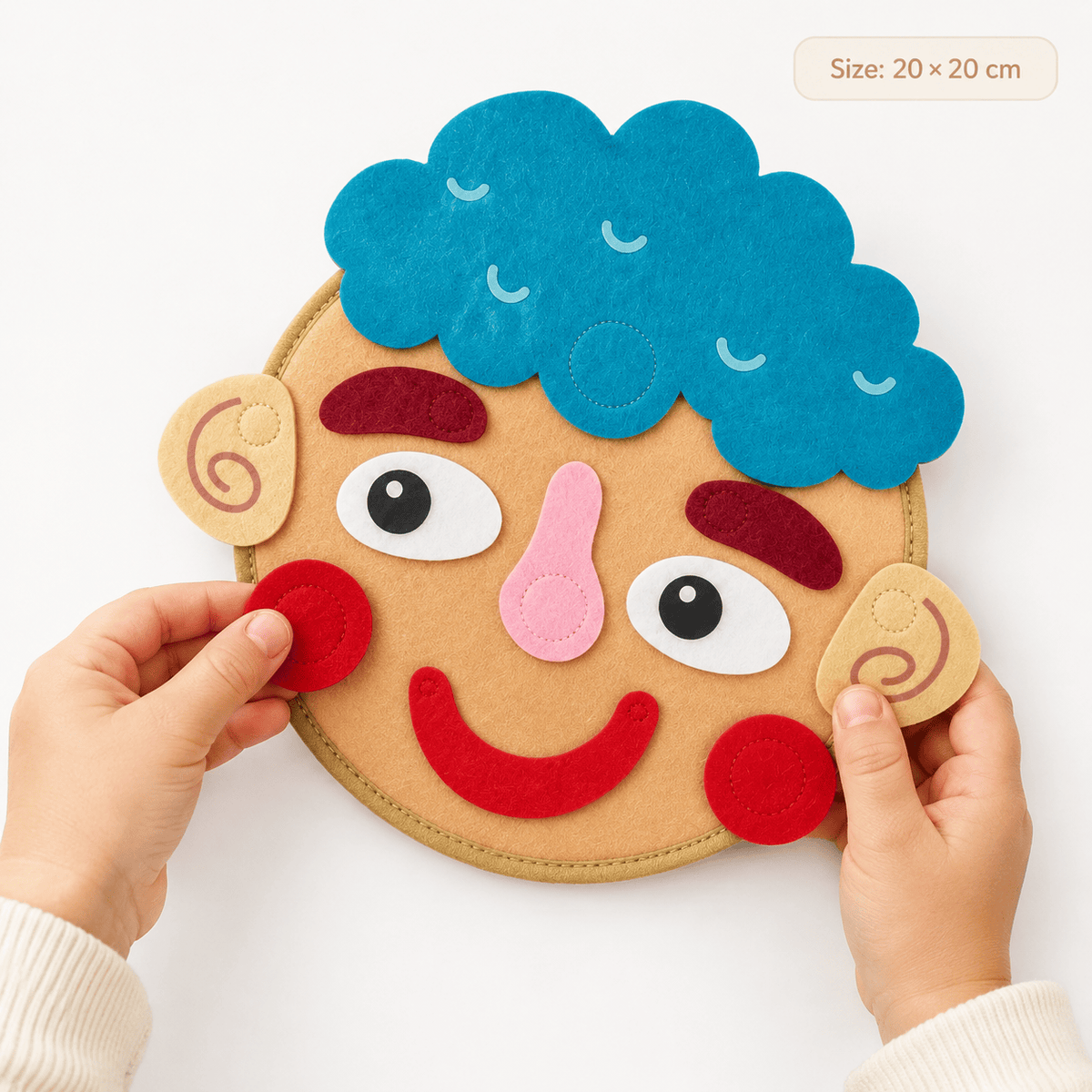 Montessori Emotion Learning Toy with Changeable Felt Faces for Kids