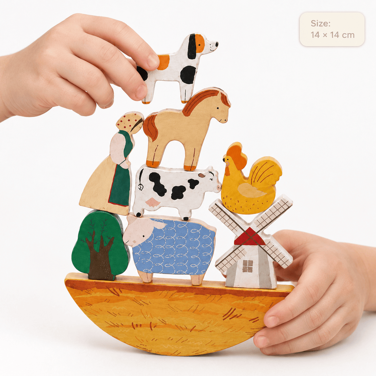 Montessori Farm Animal Stacking Toy for Toddlers - Balancing Set