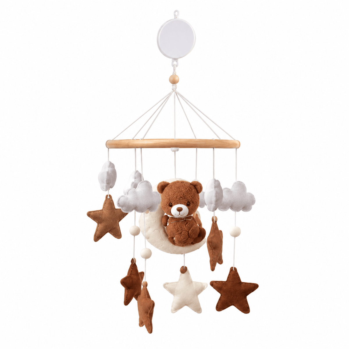 Montessori Musical Baby Mobile with Wooden Stand for Crib