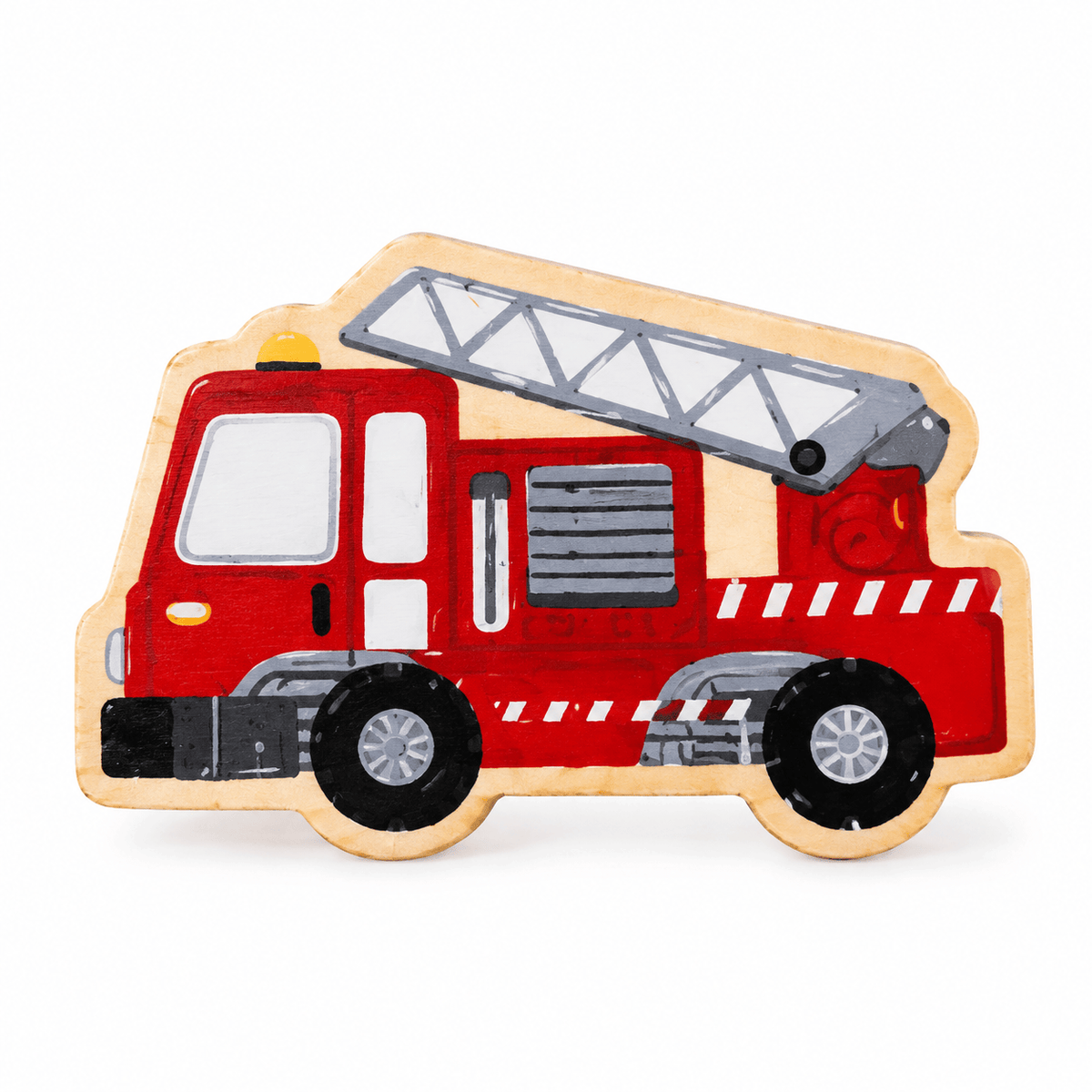Montessori Vehicle Shape Puzzle with 5 Wooden Pieces for Toddlers