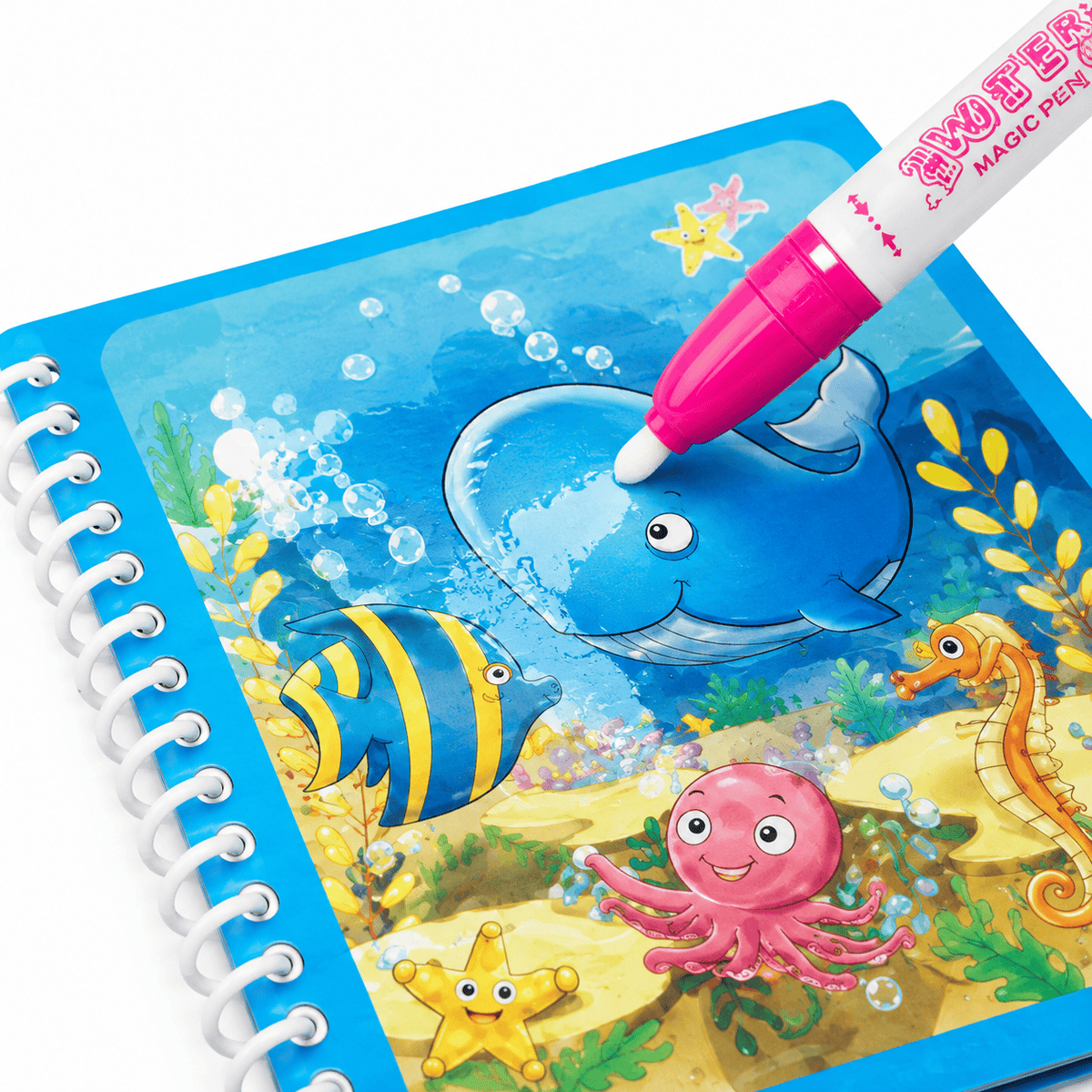Montessori Water Coloring Book Ocean Scenes for Toddlers Kids