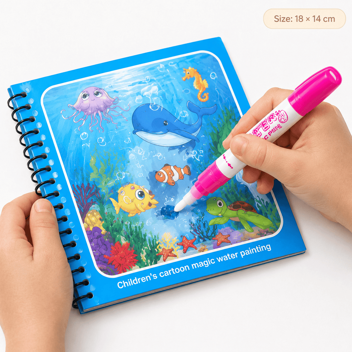 Montessori Water Coloring Book with Ocean Theme for Kids
