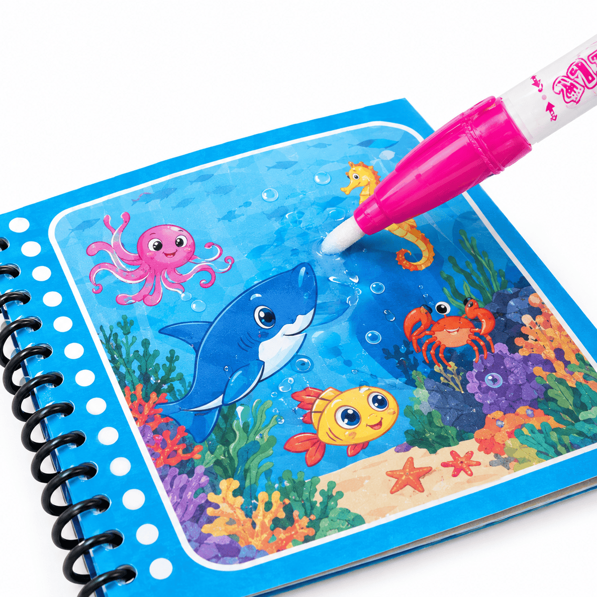 Montessori Water Coloring Book with Ocean Theme for Kids