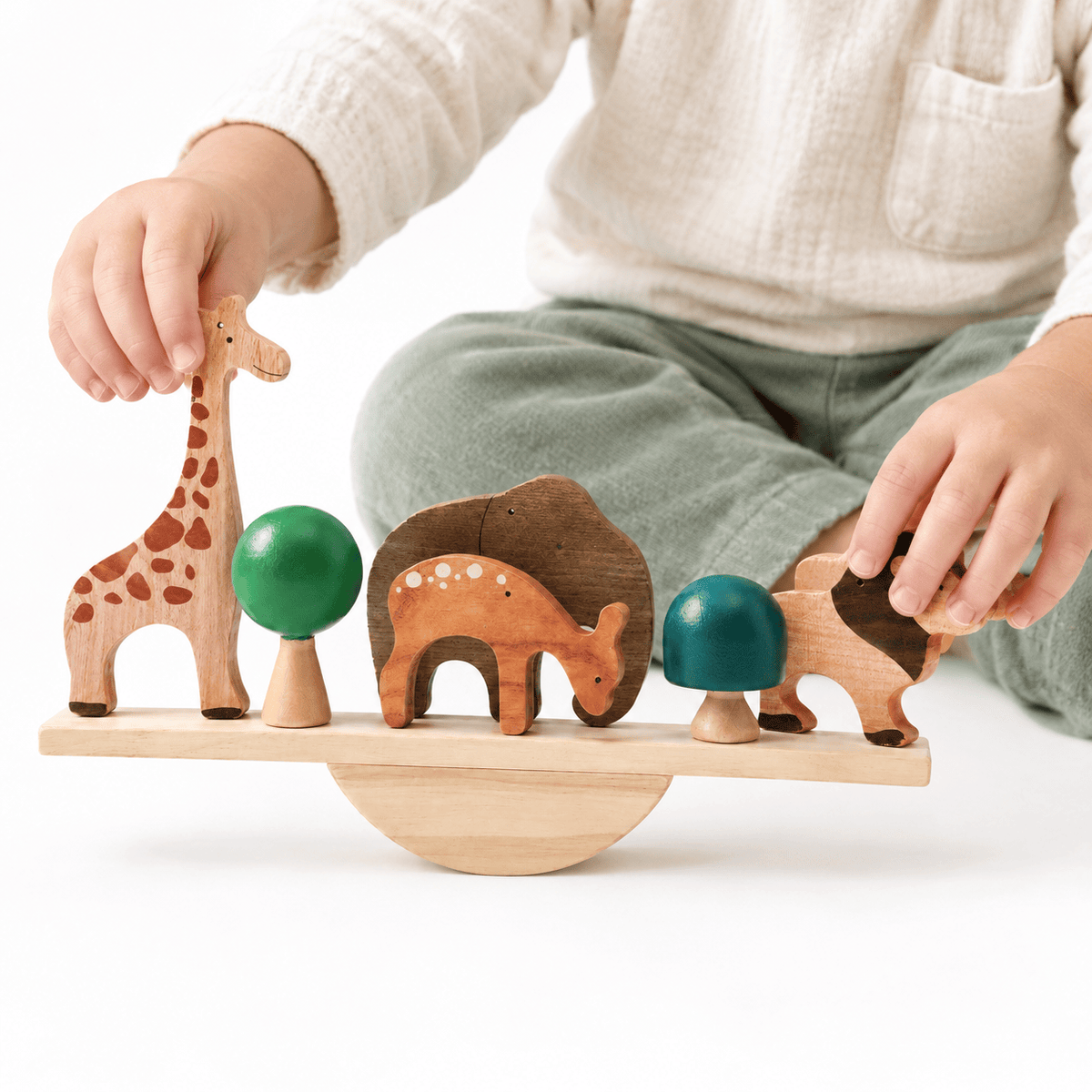 Montessori Wooden Animal Balancing Toy for Kids | Balance Game