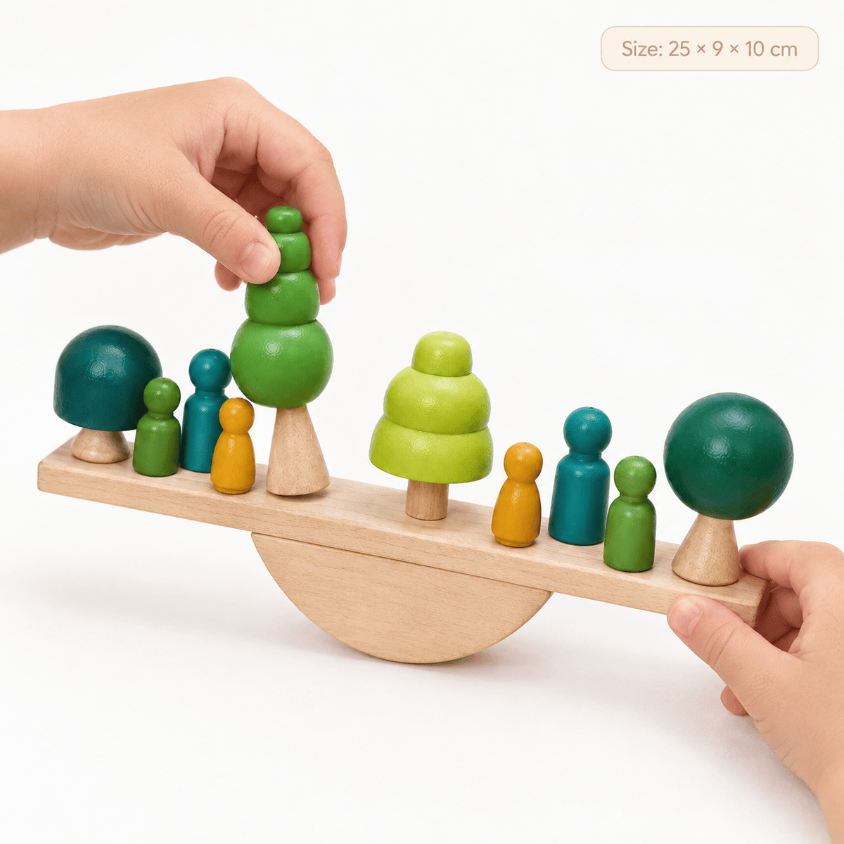 Montessori Wooden Balancing Game with Forest Pieces for Kids