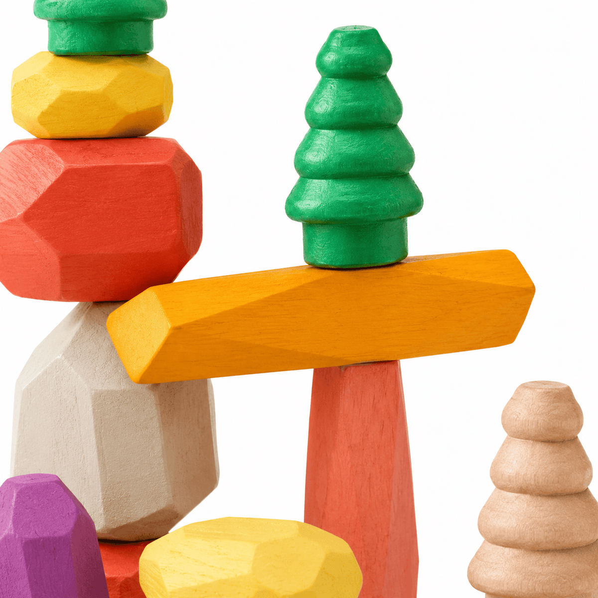 Montessori Wooden Balancing Stones Set – Creative Stacking Toy