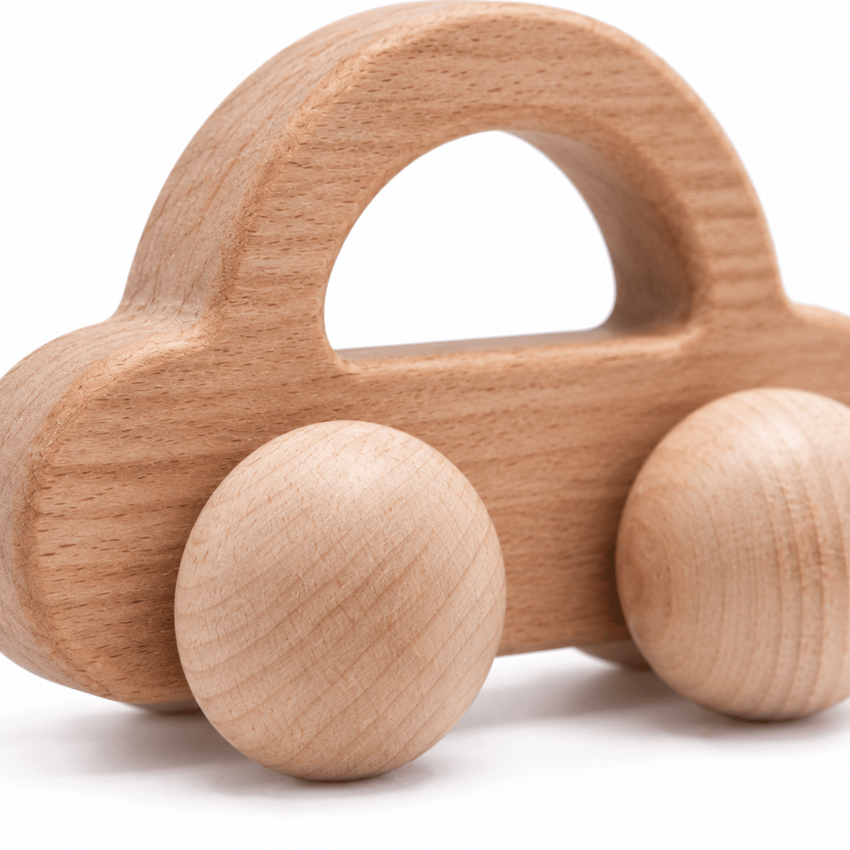 Montessori Wooden Car Toy | Simple Push Car for Babies & Toddlers