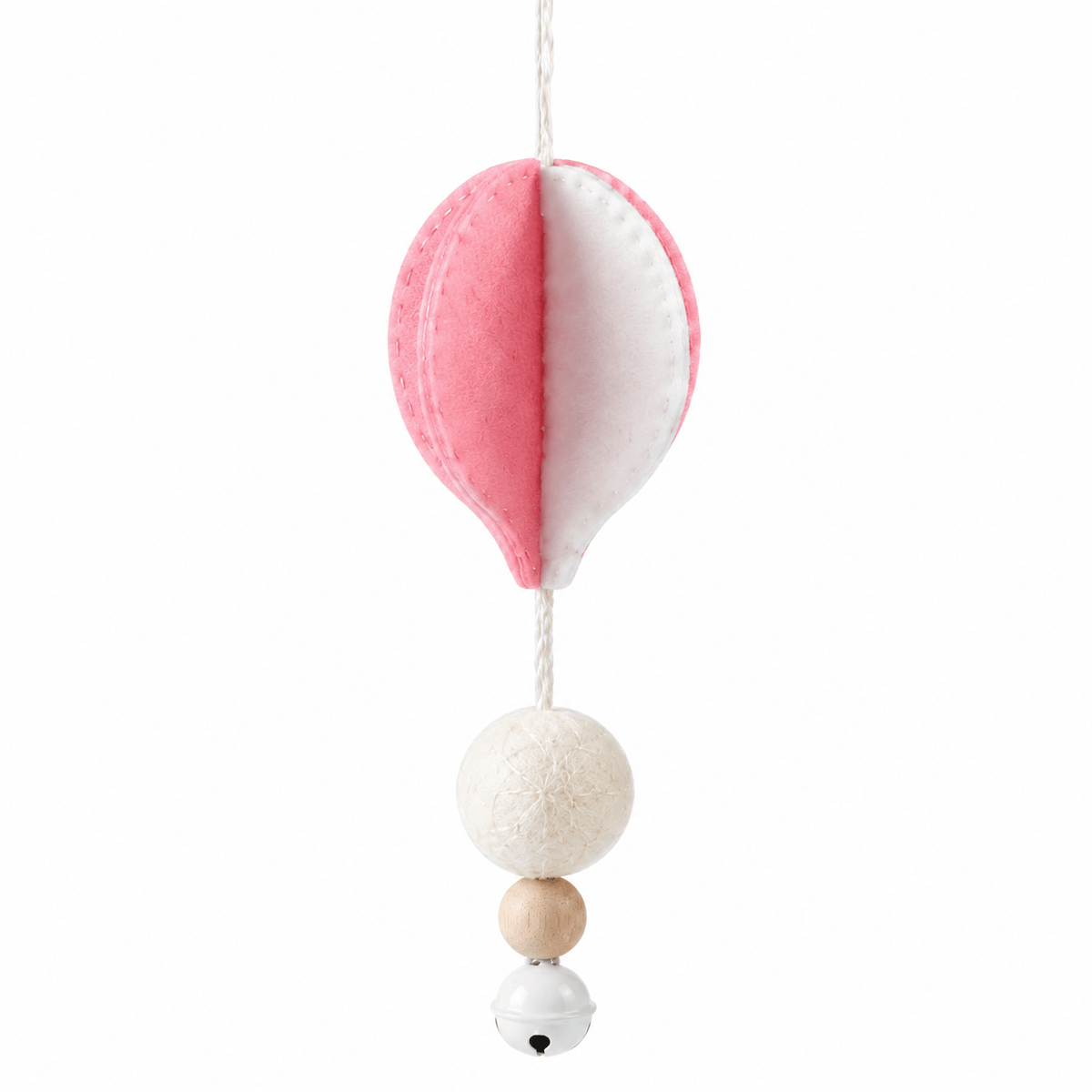 Montessori Wooden Crib Mobile with Felt Balls for Babies