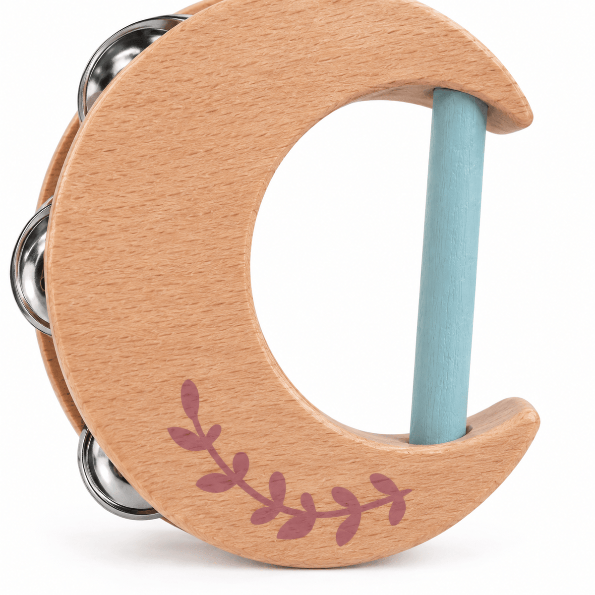 Montessori Wooden Moon Rattle for Babies | Musical Sensory Toy