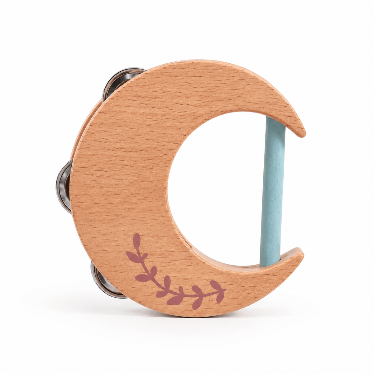 Montessori Wooden Moon Rattle for Babies | Musical Sensory Toy