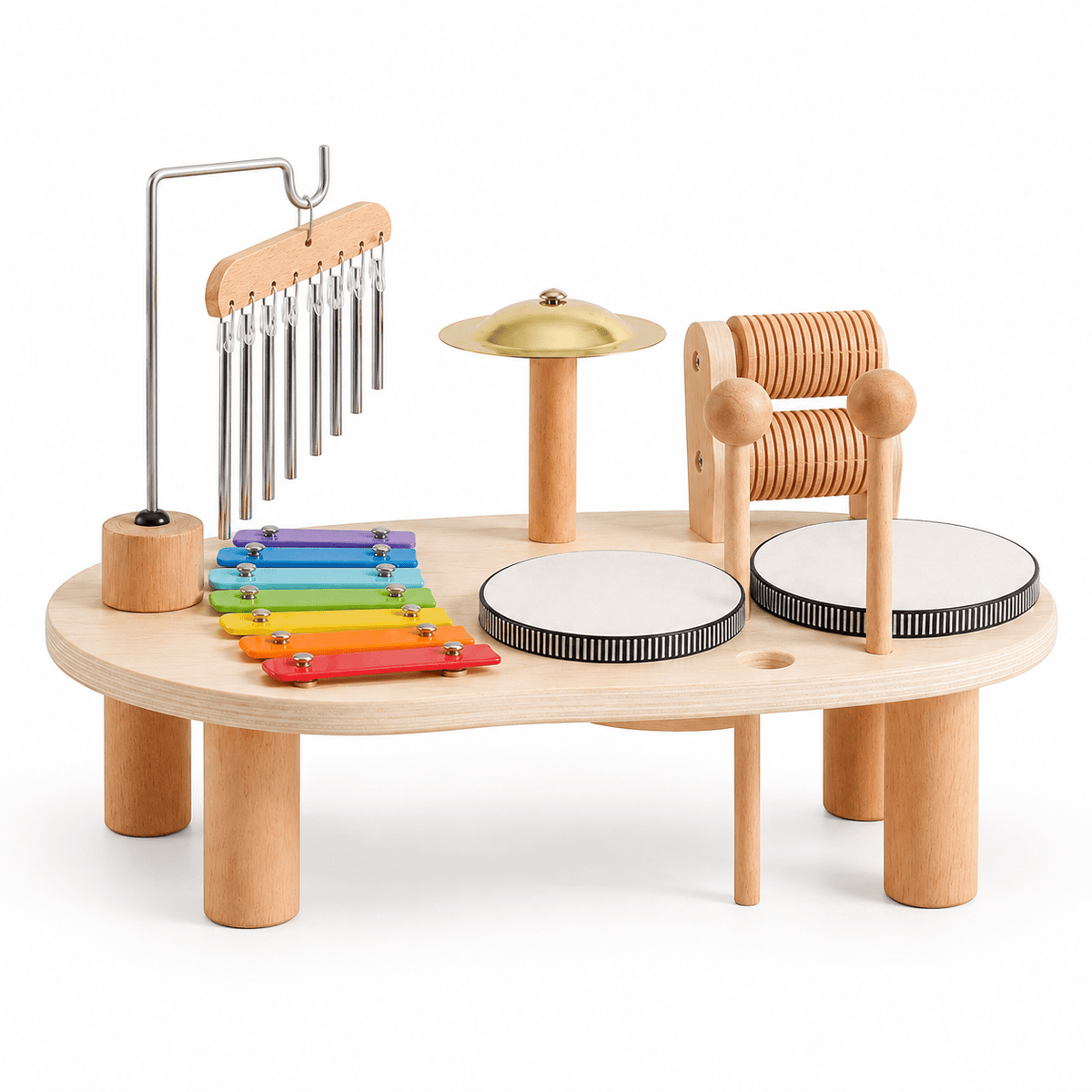 Montessori Wooden Music Activity Table for Toddlers and Kids