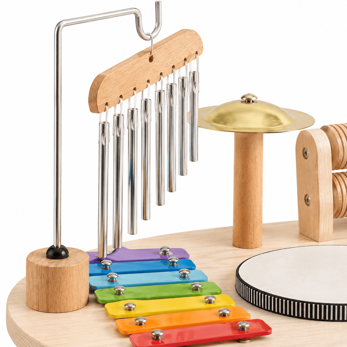 Montessori Wooden Music Activity Table for Toddlers and Kids