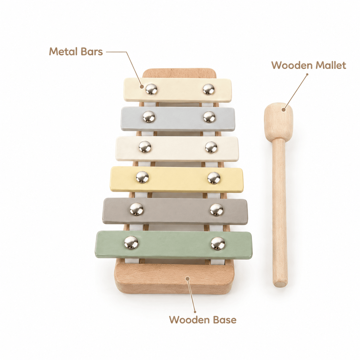 Montessori Wooden Musical Instruments Set for Toddlers & Babies