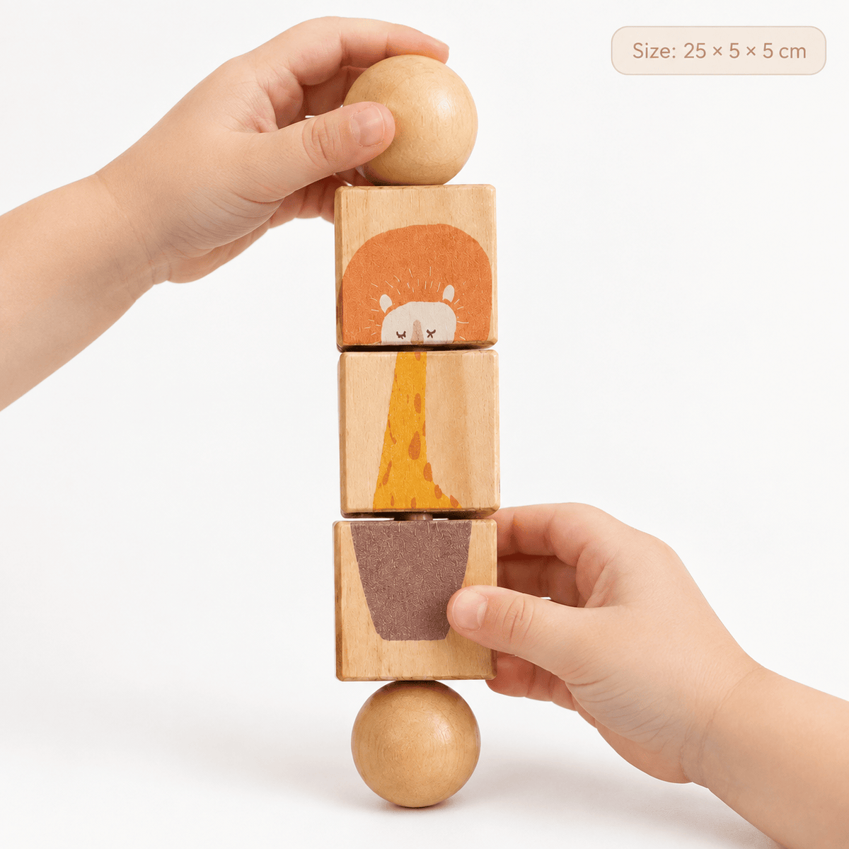 Montessori Wooden Stacking Puzzle Toy for Toddlers Fine Motor Skills