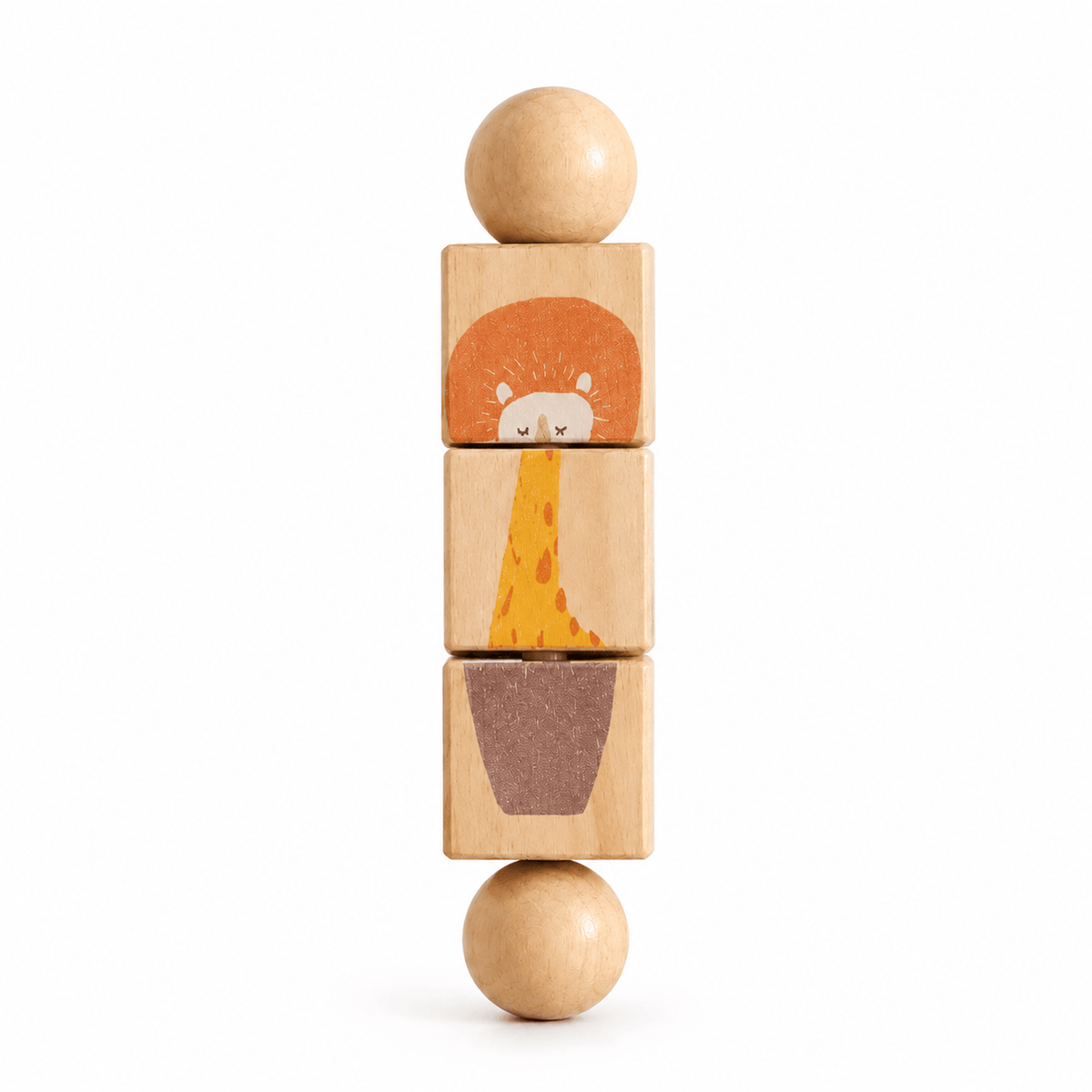 Montessori Wooden Stacking Puzzle Toy for Toddlers Fine Motor Skills