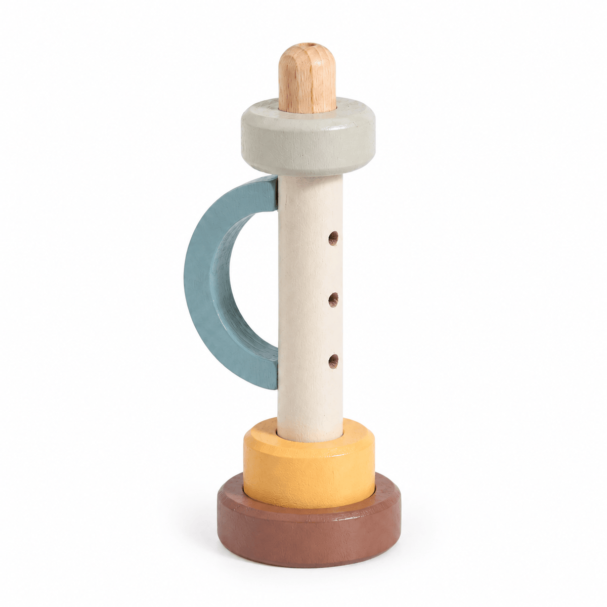 Montessori Wooden Stacking Toy with Rotating Rings for Toddlers