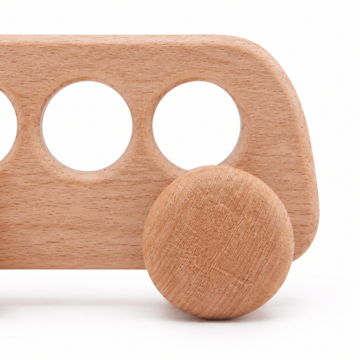 Montessori Wooden Toy Bus for Toddlers | Little Montessori