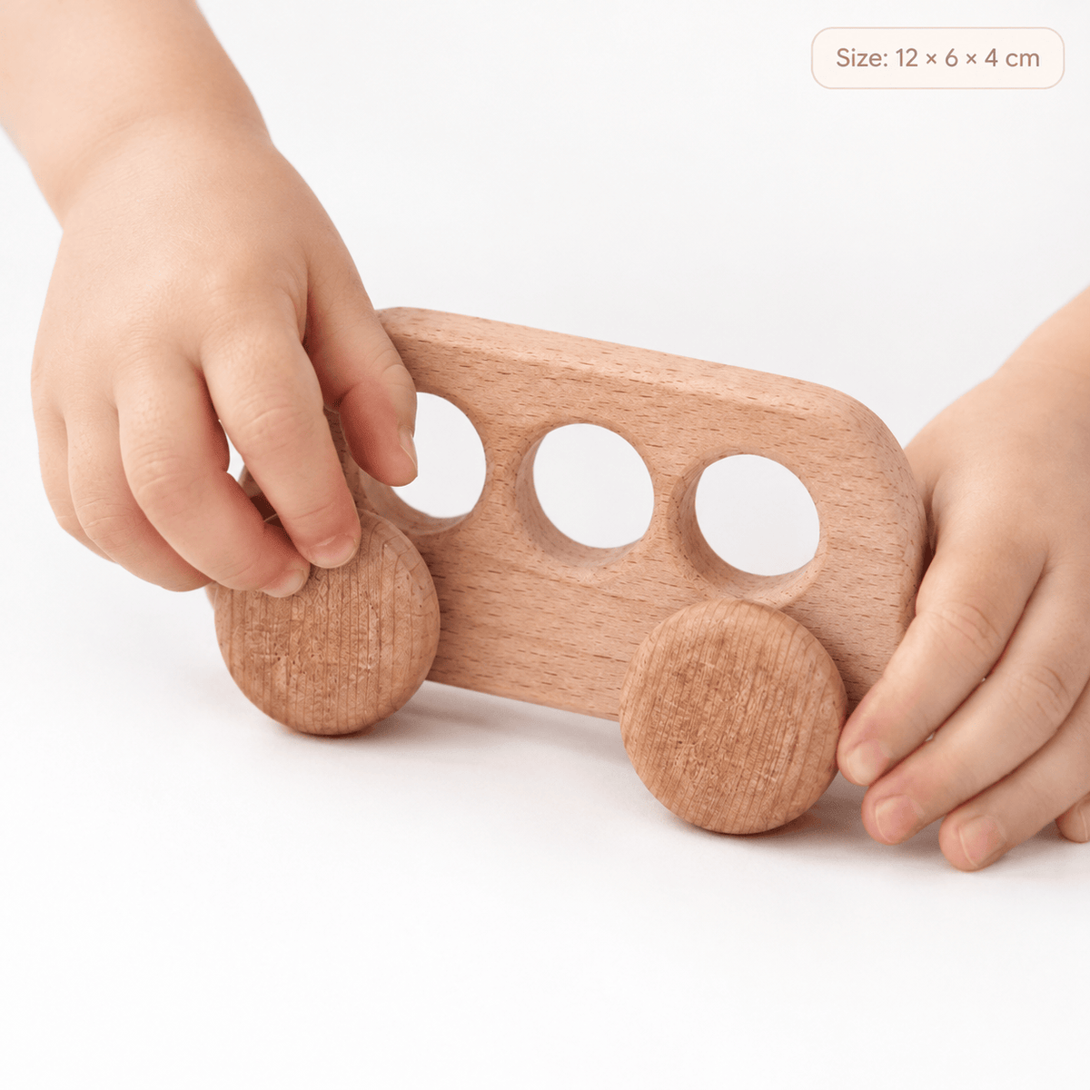 Montessori Wooden Toy Bus for Toddlers | Little Montessori