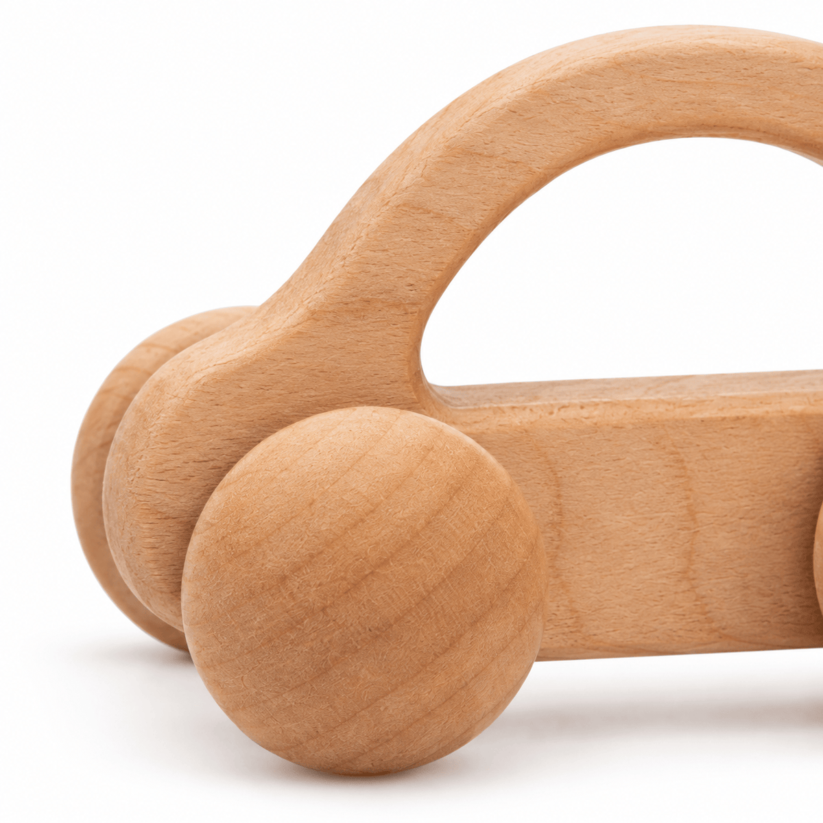 Montessori Wooden Toy Car with Wheels for Toddlers & Babies