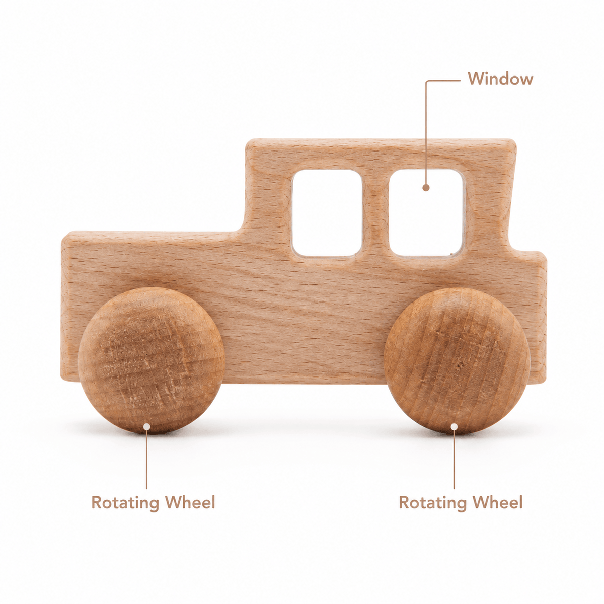 Montessori Wooden Toy Truck for Toddlers and Young Children