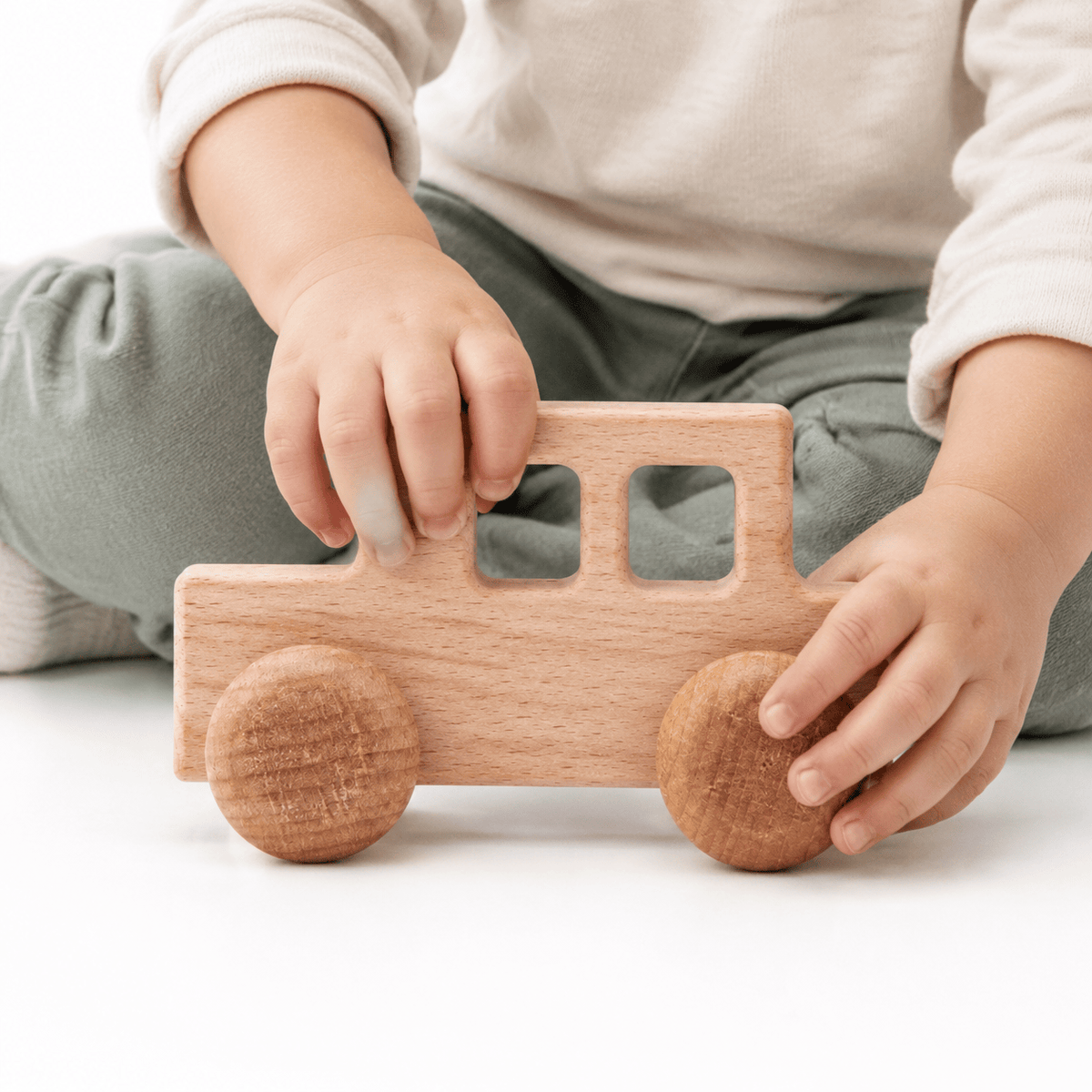 Montessori Wooden Toy Truck for Toddlers and Young Children