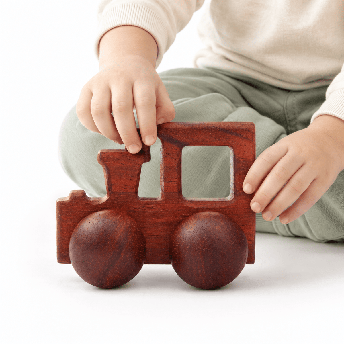 Montessori Wooden Train Toy for Toddlers | Fine Motor Skills