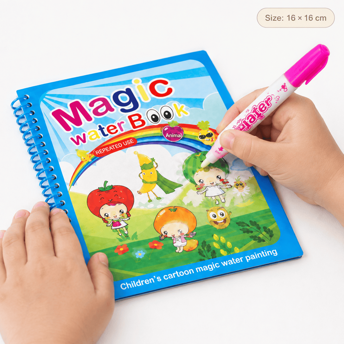 Reusable Water Coloring Book with Animal Themes for Toddlers