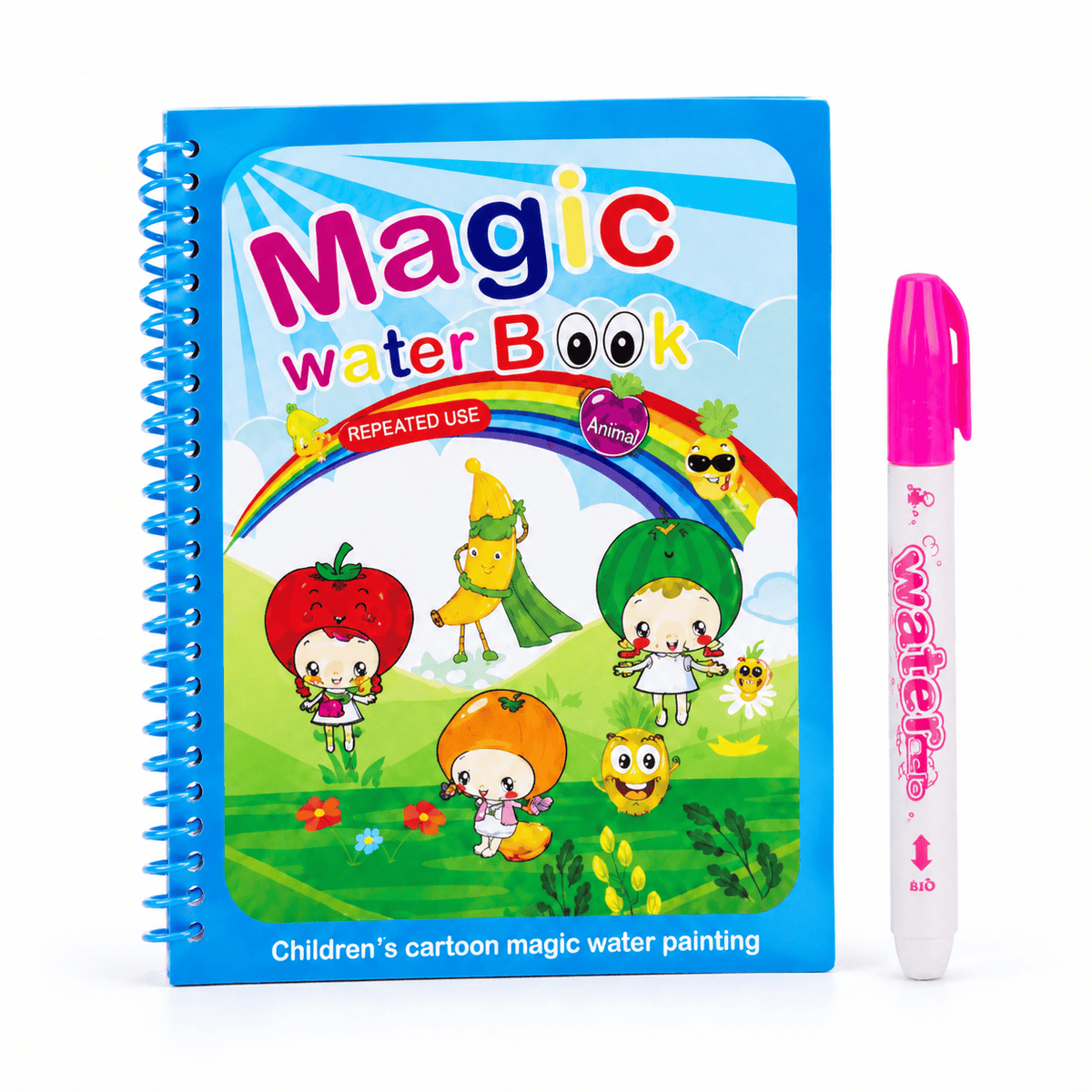 Reusable Water Coloring Book with Animal Themes for Toddlers