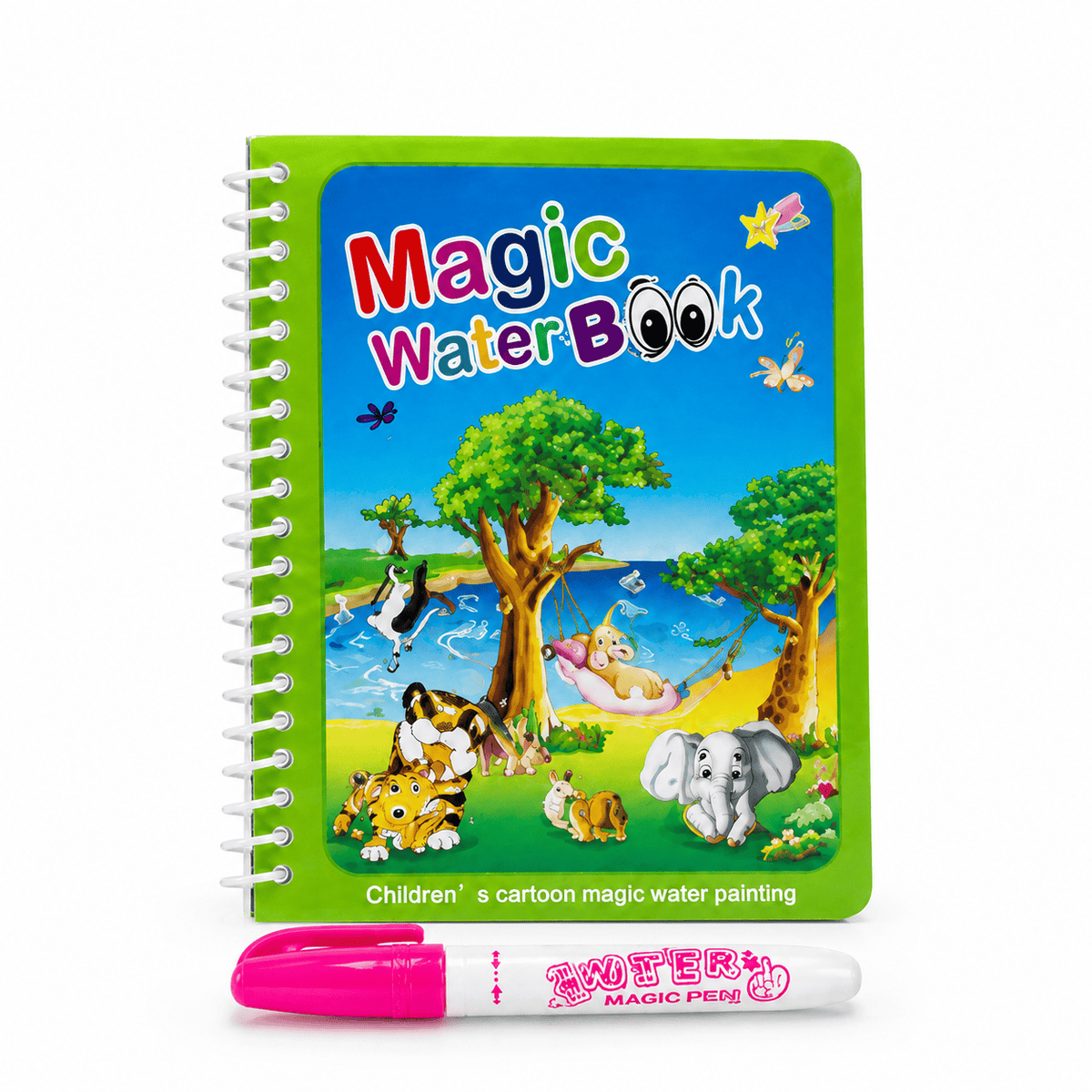 Reusable Water Coloring Book with Animals for Toddlers and Kids
