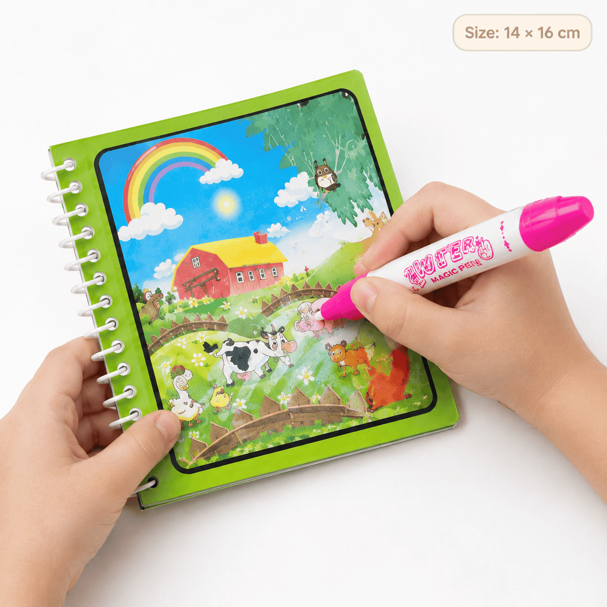 Reusable Water Coloring Book with Animals for Toddlers and Kids