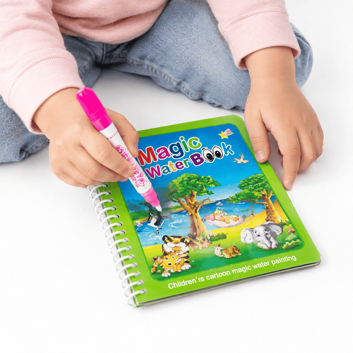 Reusable Water Coloring Book with Animals for Toddlers and Kids