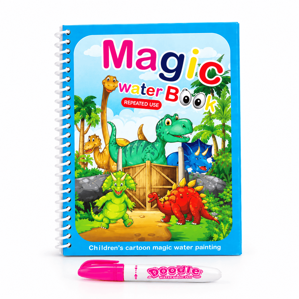 Reusable Water Coloring Book with Dinosaurs for Toddlers and Kids