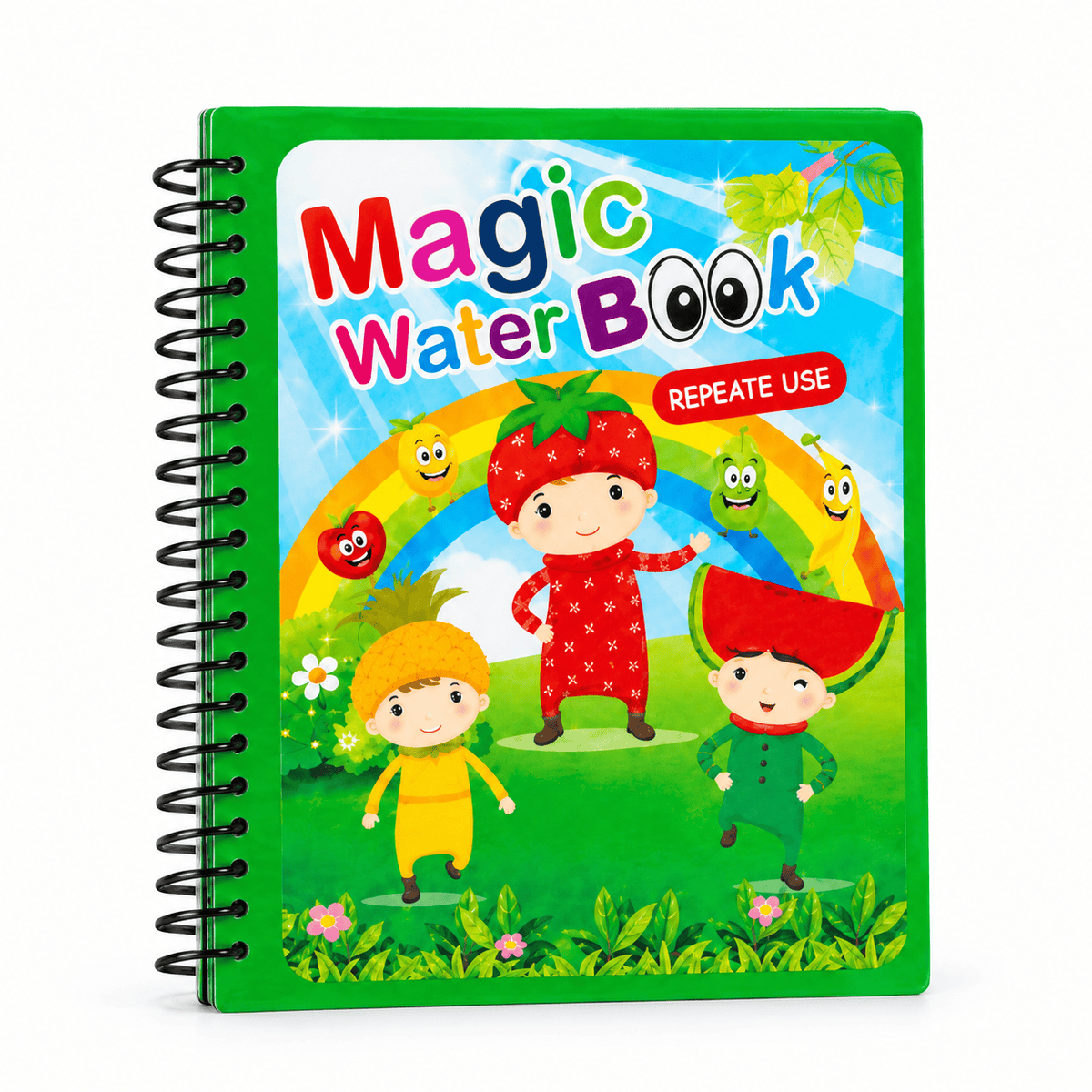Reusable Water Coloring Book with Fruit Theme for Toddlers