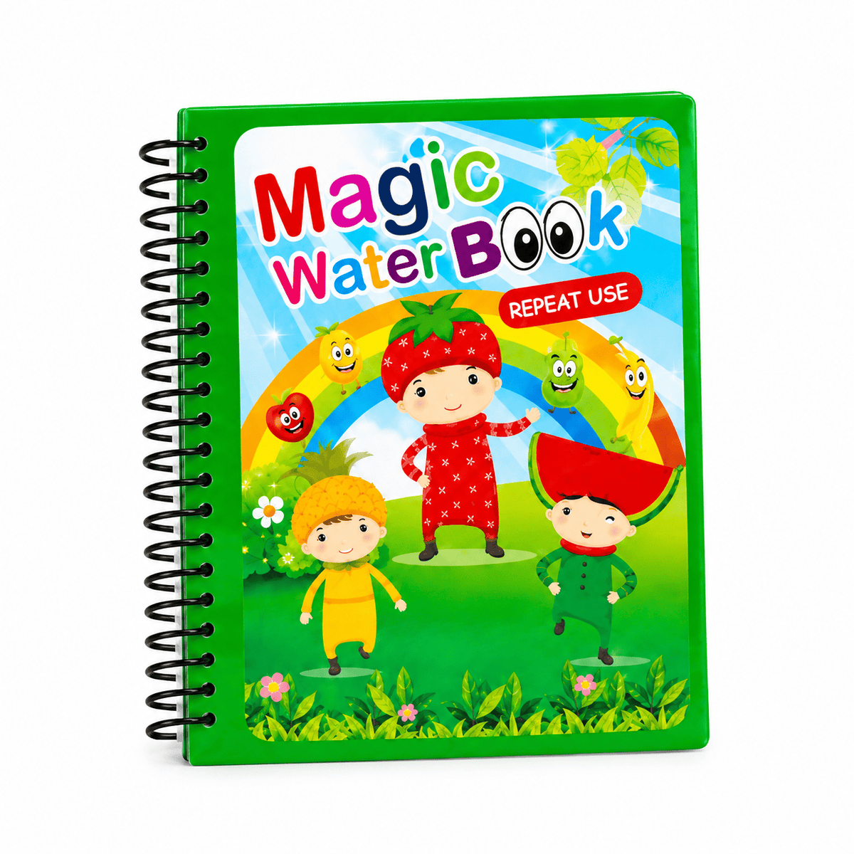 Reusable Water Coloring Book with Fruit Theme for Toddlers