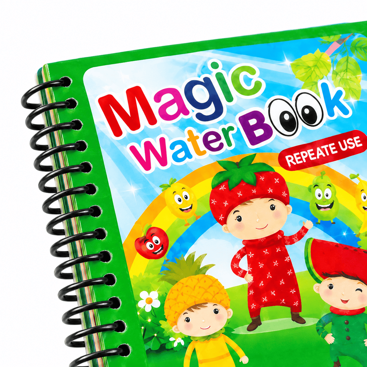 Reusable Water Coloring Book with Fruit Theme for Toddlers