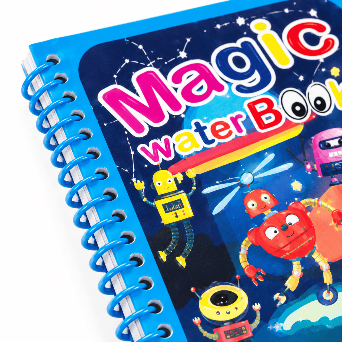 Reusable Water Coloring Book with Robot Theme for Toddlers